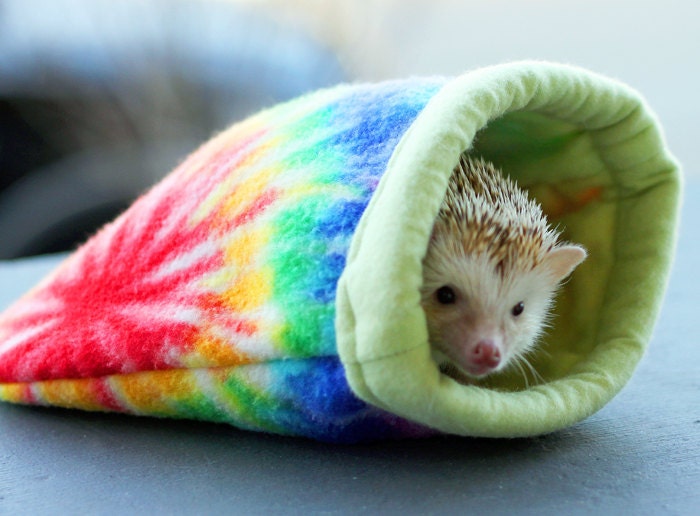 Psychadelic Small Animal Reversible Fleece Flannel Cozy Bed