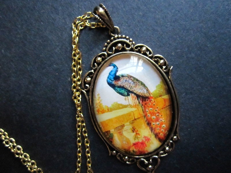 peacock necklace