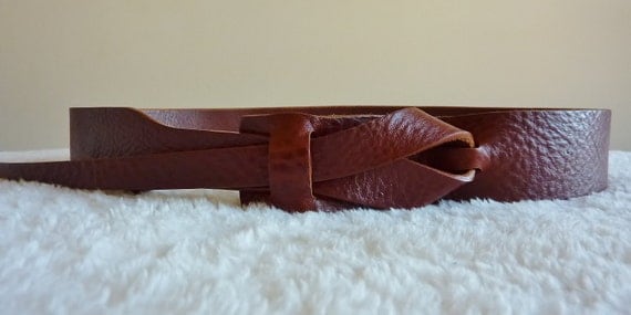 Dark Cognac UNISEX Muse Leather Belt 11 2 wide by MuseBelts from etsy.com