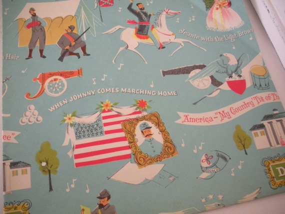 Great Unique Civil War Patriotic Wrapping Paper