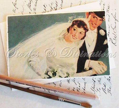 Vintage Weddings Vintage Wedding Card Vintage Love Handmade Card