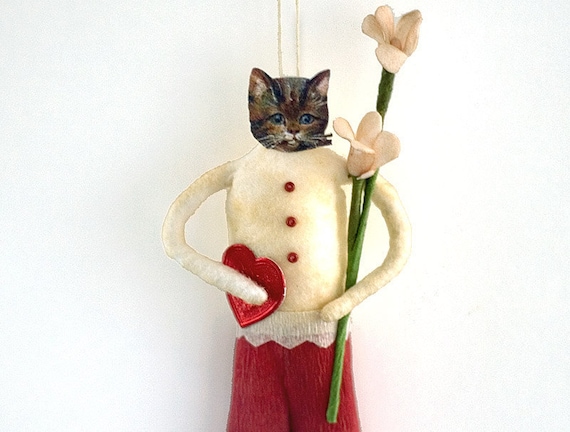 handcrafted valentine cat handcrafted valentine cat