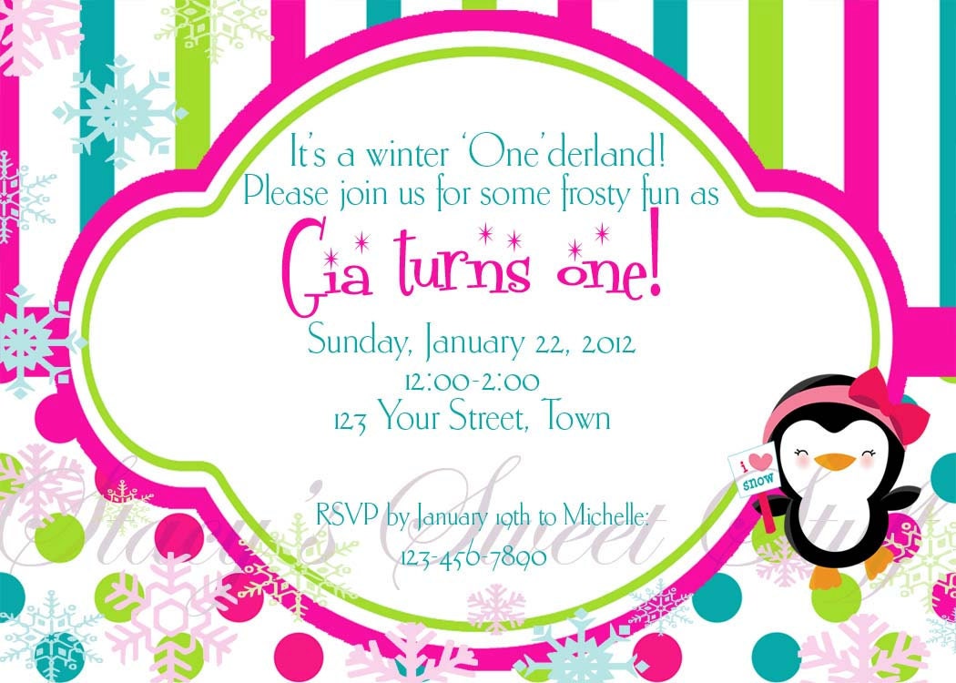 DIY Printable Penguin Invitation, Includes FREE 4x6 Thank you card