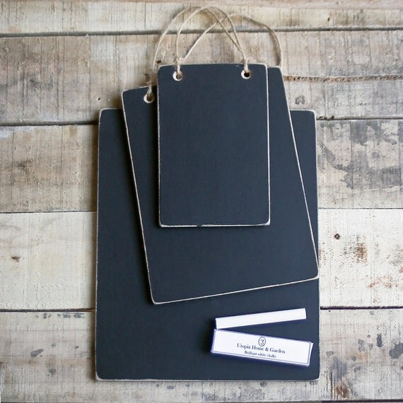 Hanging Chalkboard 3 Pack Made To Order from UtopiaHomeAndGarden