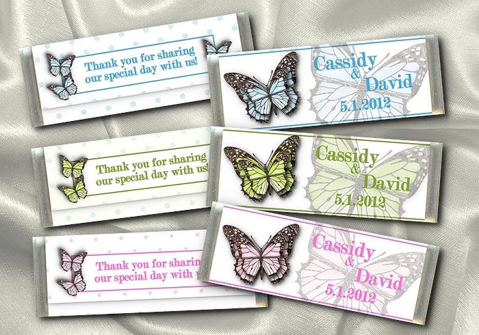 Hershey Candy Bar Wrappers Wedding Bridal Shower Anniversary Favors