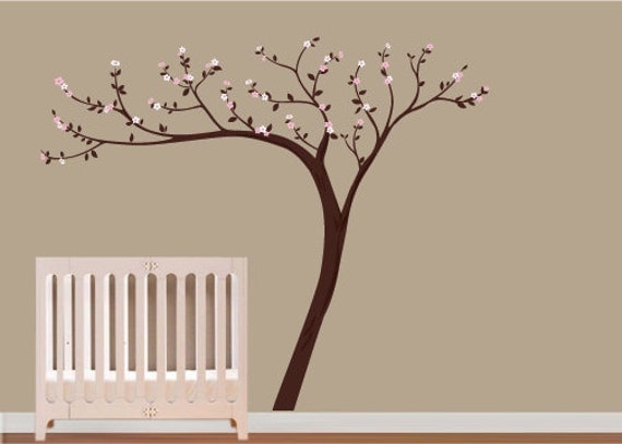 Kids Vinyl Wall Decal Cherry Blossom Vinyl Wall Art Tree Decal - Nursery