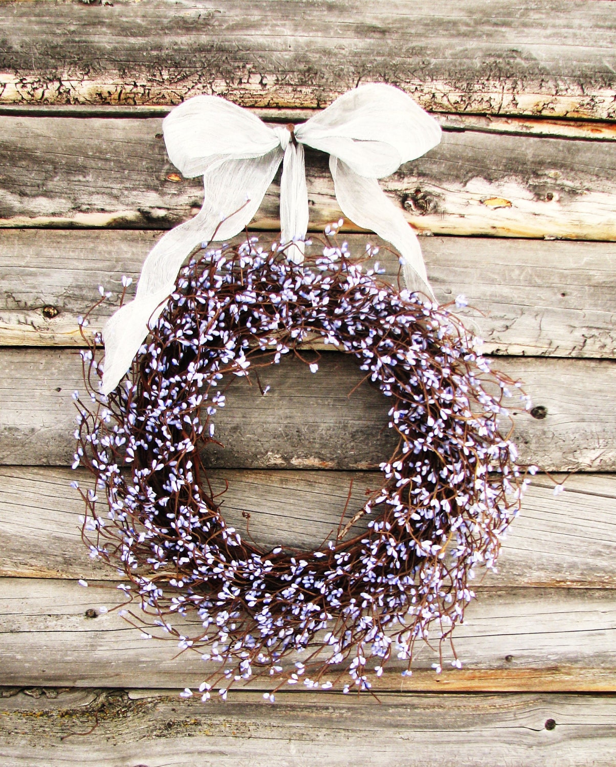 Lilac Lavender Berry Wreath- EASTER Wreath- Mothers Day Gift-Door Wreath-Spring Wreath-Lavender Scented-Choose Scent & Ribbon