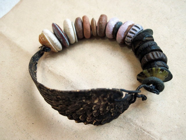 Avalon. Rustic Tribal Gypsy Assemblage Bracelet.