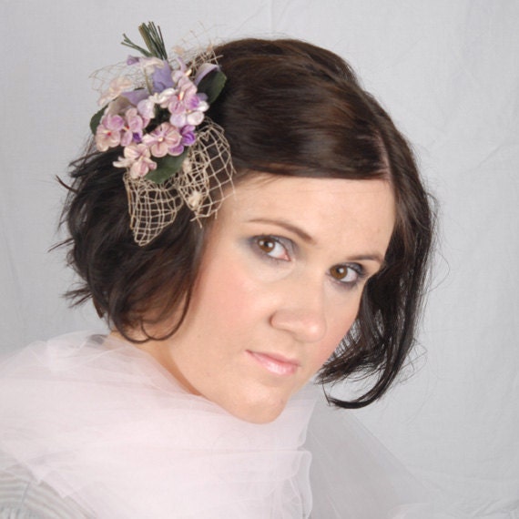 woodland wedding flower hair accessory bridal flower headpiece 