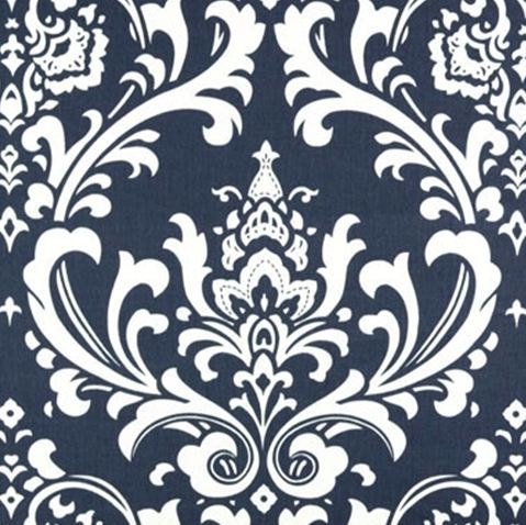 Wedding Navy Blue and White Damask Table Runners FREE SHIP
