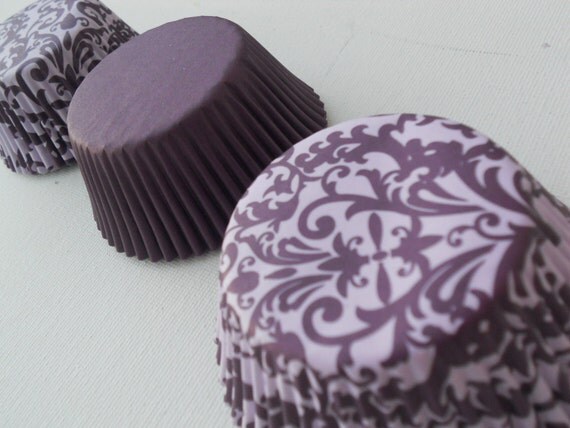 Cupcake Liners Purple Deco (75)