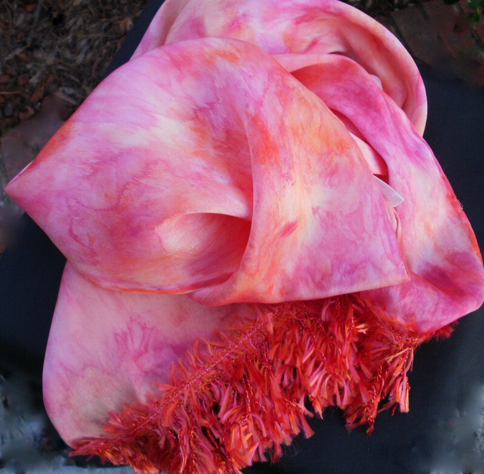 Sunrise Splash Silk Scarf