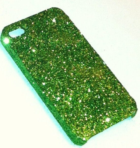 Dark Green Glitter iPhone 4 4s Hard Cover Case