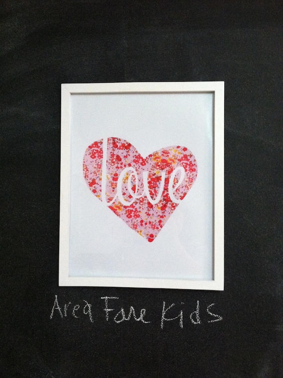 8 X 10 LOVE Heart Art Print