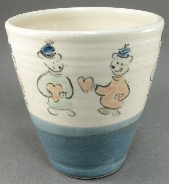 teddy bear and hearts mug