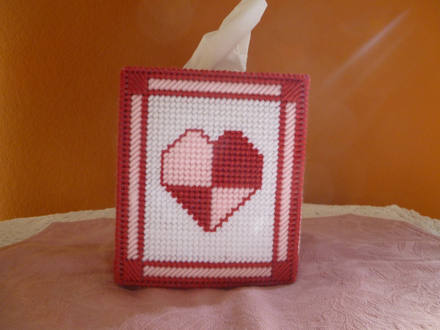 Patchwork Heart Tissue Box Cover