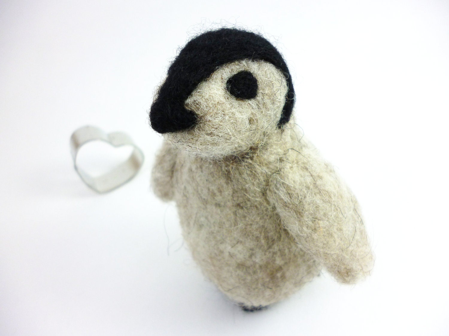 Needle Felt Animal Baby Penguin Cute Eco Friendly Wool Art Sculpture