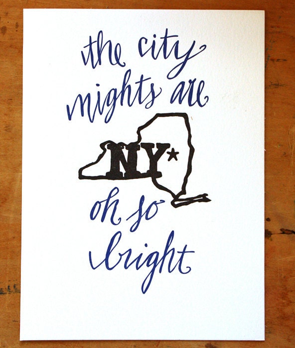 New York Letterpress Art Print