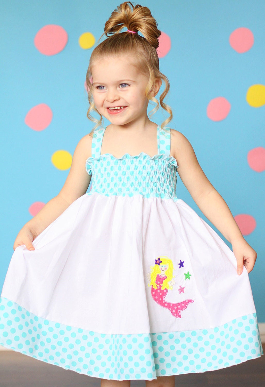Custom Boutique girls Mermaid dress size 18 months to 12