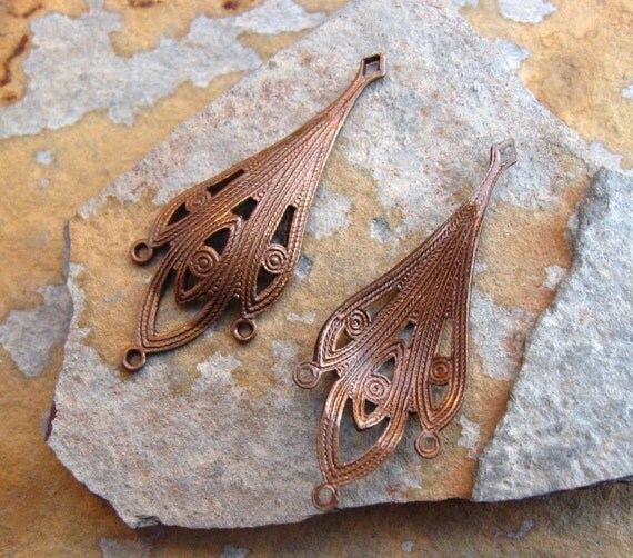 2 Abez Drop Connectors - Chandeliers Trinity Vintage Patina - Trinity Brass Co.