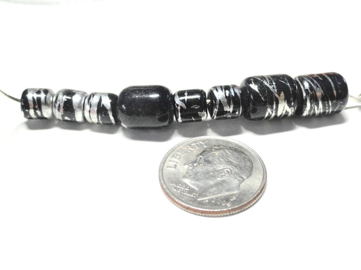 Assortment of Black & Silver Beads