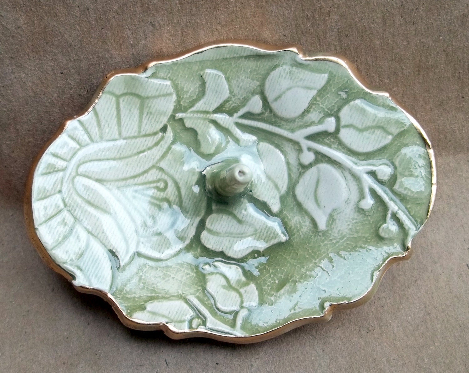 Damask Ceramic Ring Holder