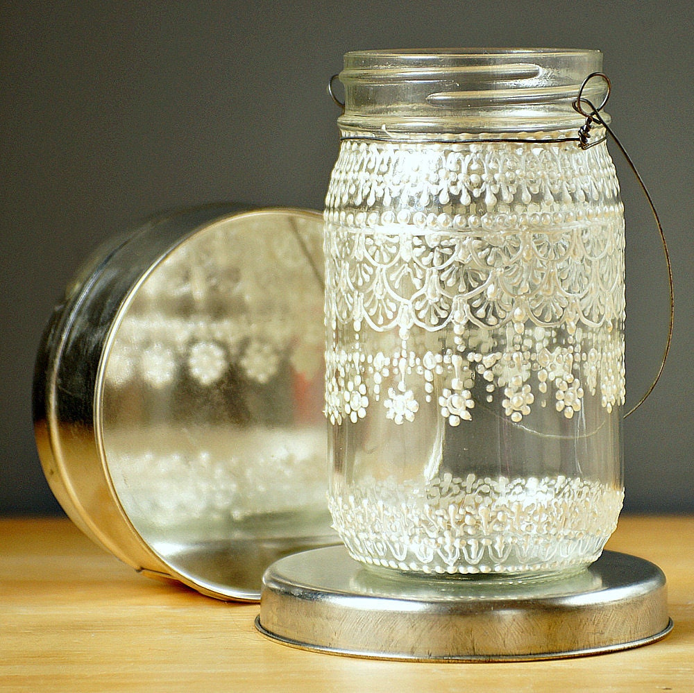    Jar  ,   White Pearl -  Crystal Clear 
