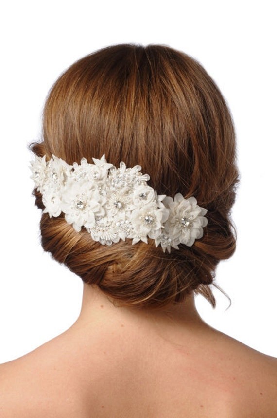 313 Amandine Lux Headpiece bridal comb rhinestone comb crystal comb veil 