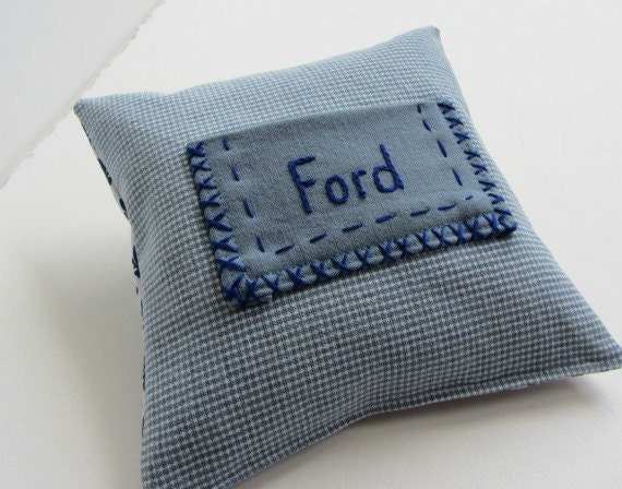 Tooth Fairy Pillow for Boys with Custom Hand Embroidery by Dolce Dreams