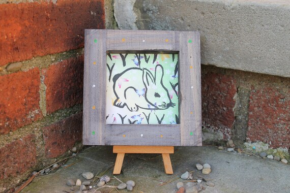 Linocut Print of a Bunny