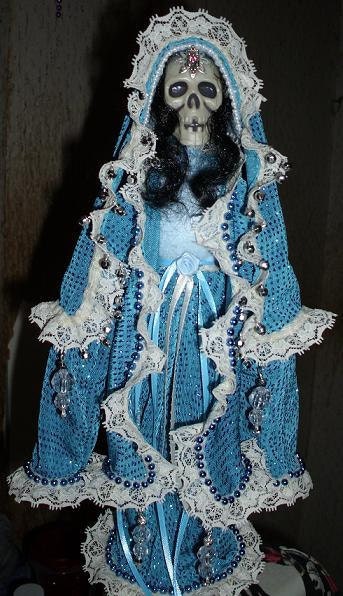 Santa Muerte in Blue