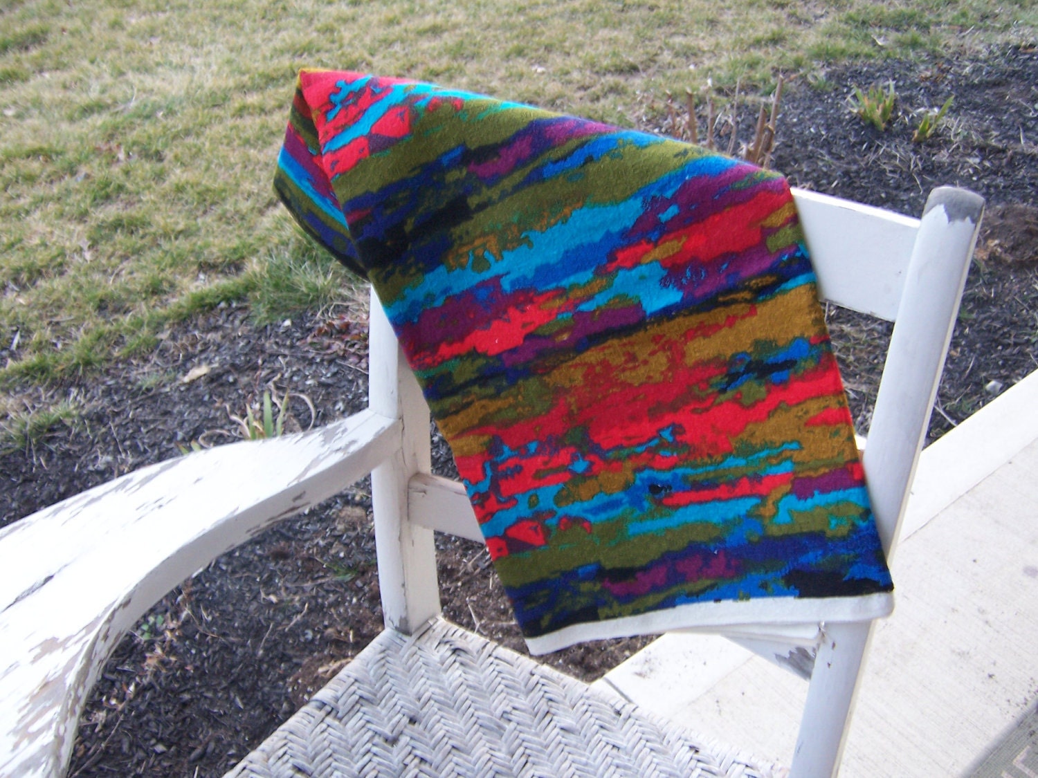 Psychedelic and bold 1970's vintage sewing material