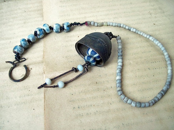 Lunaticus. Antique Tribal Bell Assemblage Choker.