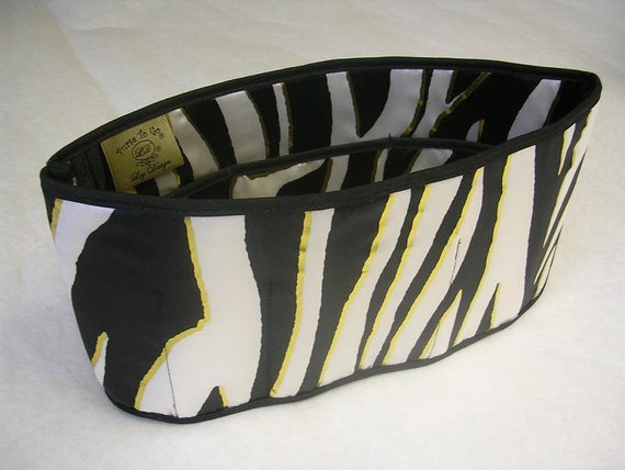 Purse To Go(R)Purse organizer insert transfer liner-Tiger Print-Jumbo size- Enclosed Bottom-Change purses in seconds