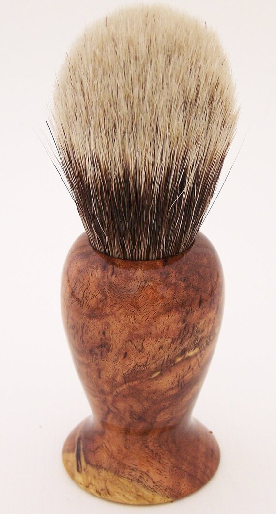 HOLD for Jason:   Mesquite Burl Wood 24mm Finest Badger Hair Shaving Brush Handle (HANDLE ONLY)