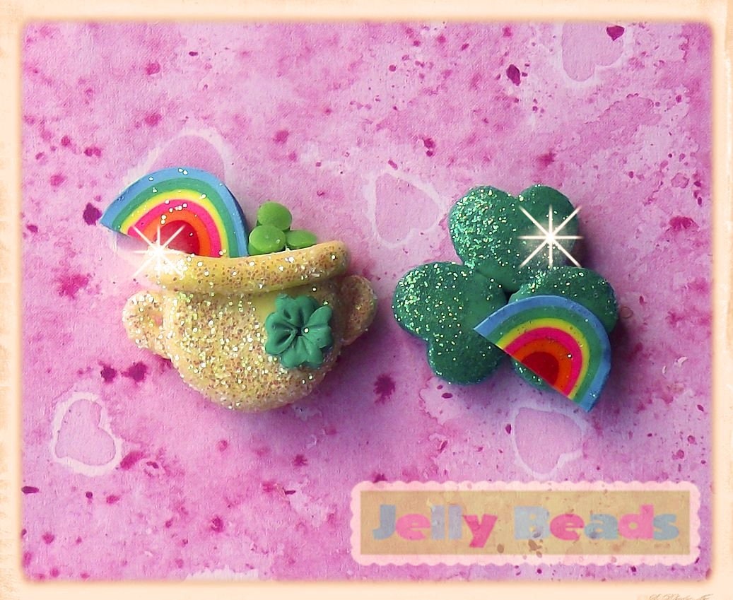 Lucky Shamrock bead/charm/bow center