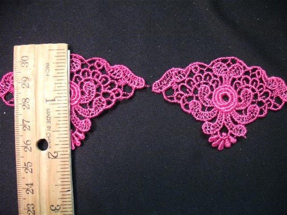 Grab Em By The Collar - Vintage Lace Collar Applique - Pink - (1)