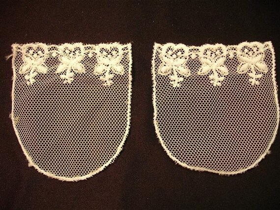 Vintage Delicate Lace Pocket  Appliques - White - (2)