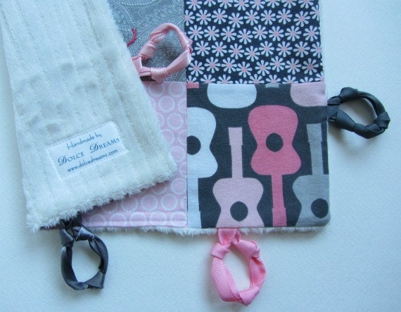 Baby Girl Blanket Lovey with Custom Hand Embroidery by  Dolce Dreams