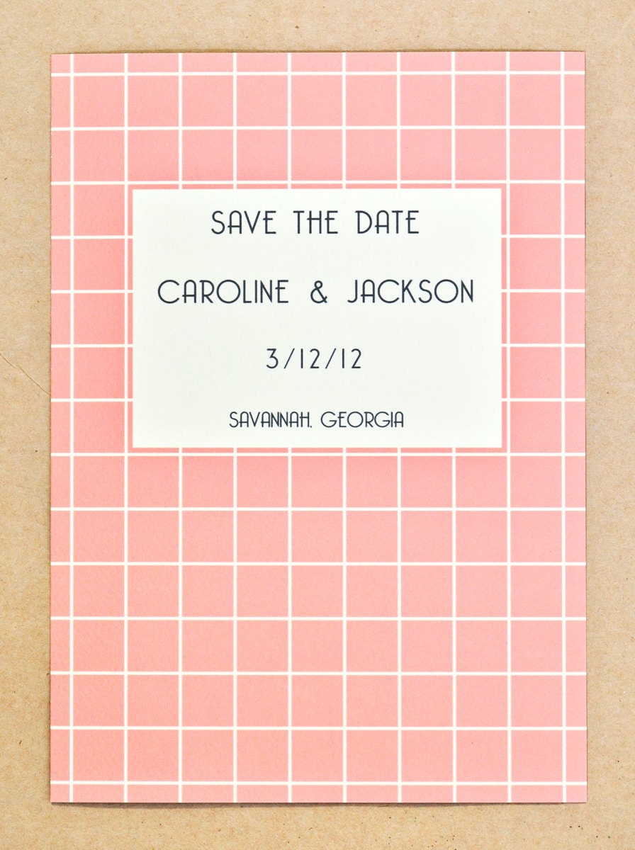 Vintage Wedding Save The Date Cards Jackson From anonymouseprints