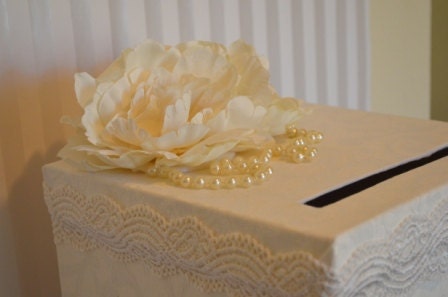 Ivory Wedding Card Box The Ann Custom Order Wedding Card Box box