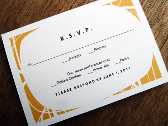 Printable Wedding Response Card Circles
