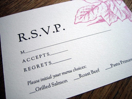 Printable Wedding Response Card Floral