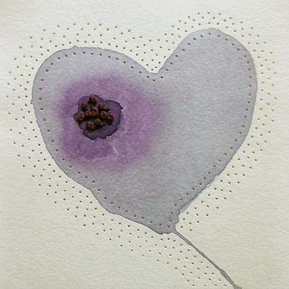 original watercolor purple heart stitched (4 of 11)