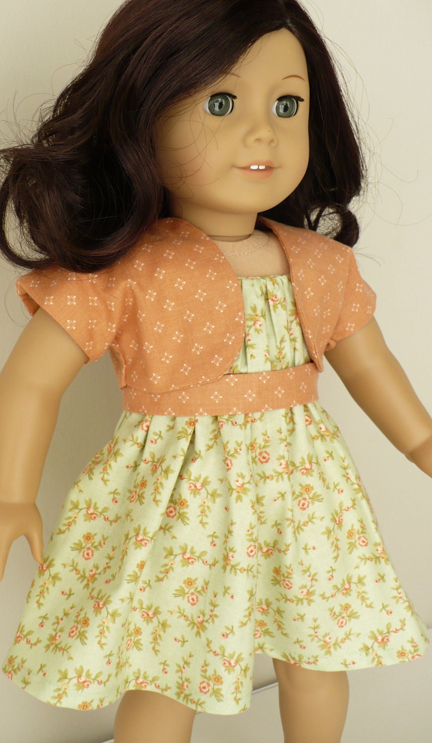American Girl 18 inch doll clothes - two piece outfit -  dress and shrug