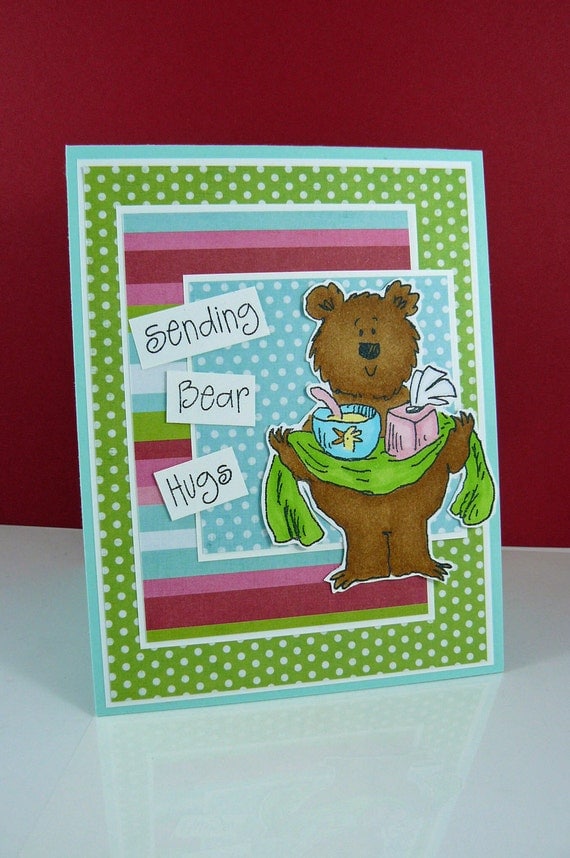 Get Well Soon Bear Card 388