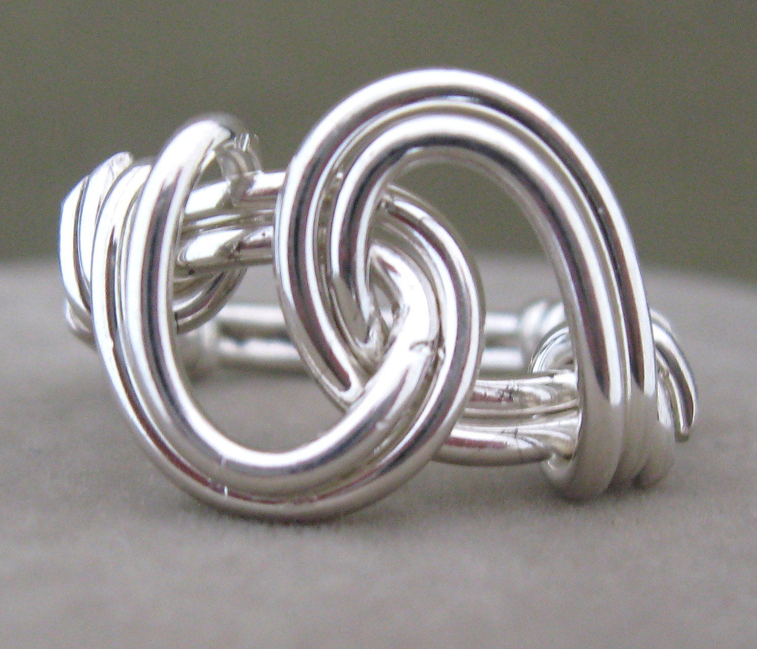 Sterling Silver Wire Wrapped Unisex Ring