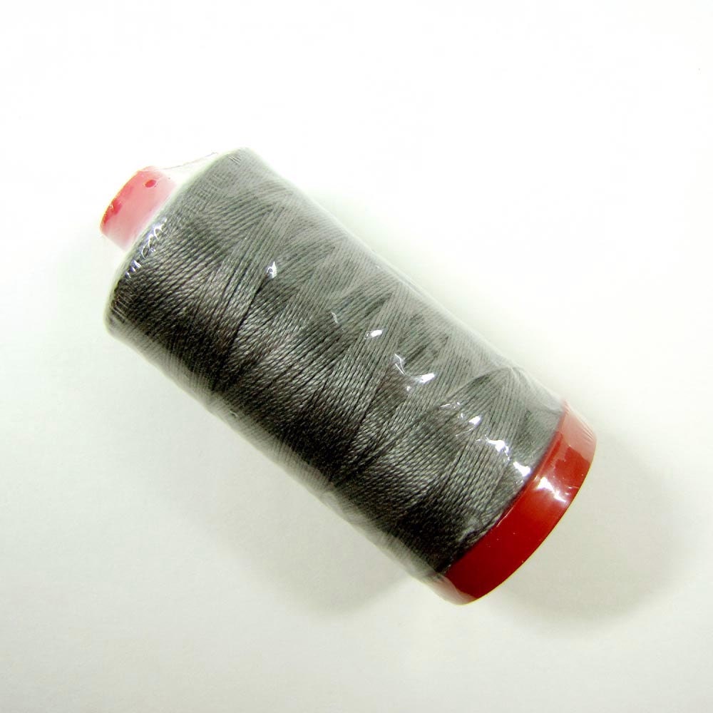 Aurifil Thread 5004 Rail Gray 12 Wt. Cotton Mako