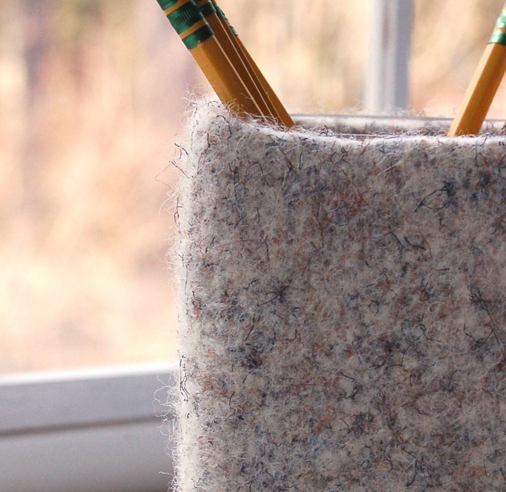 felted wool glass vase pencil holder