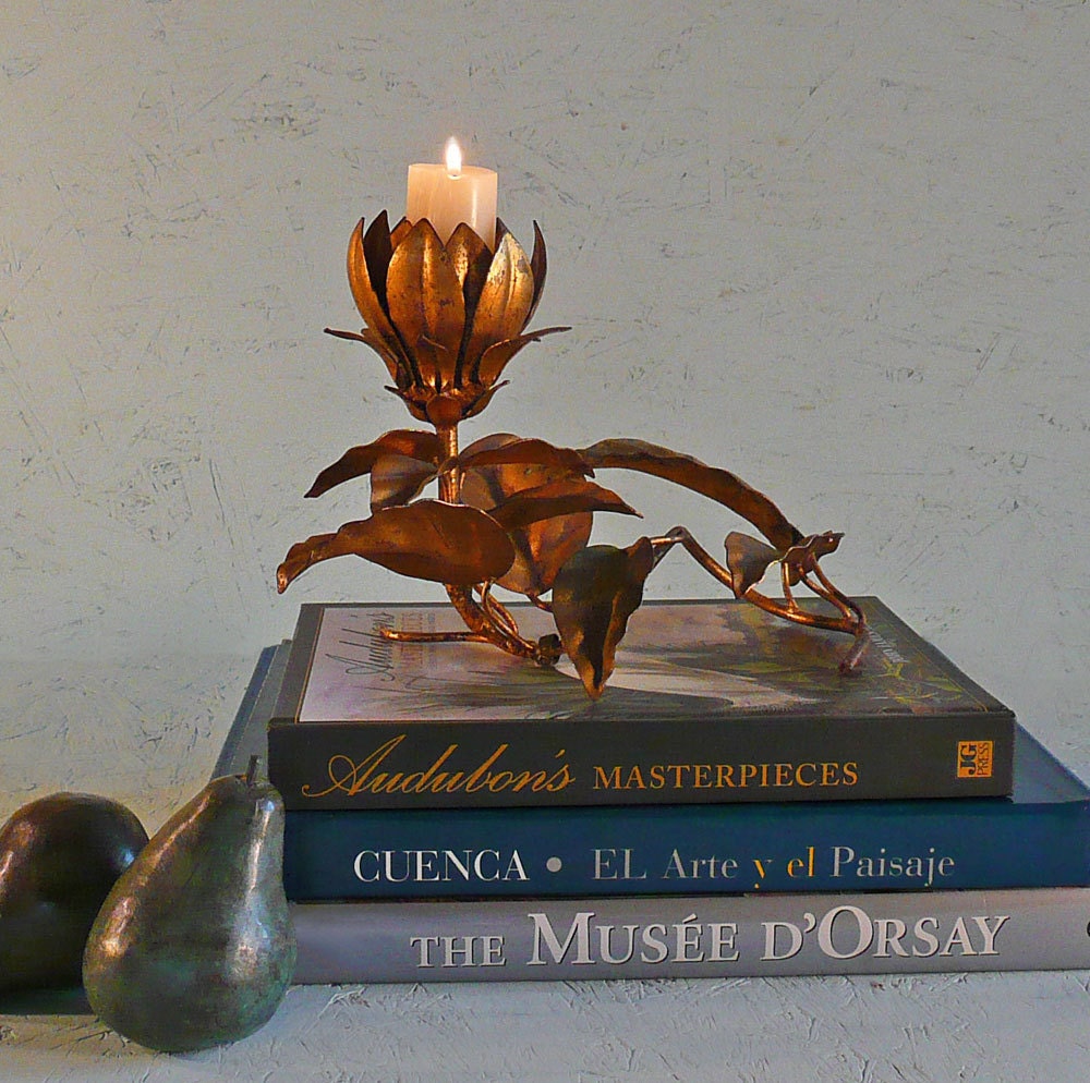 Gilded Candle Holder - Italian Architectural Salvage